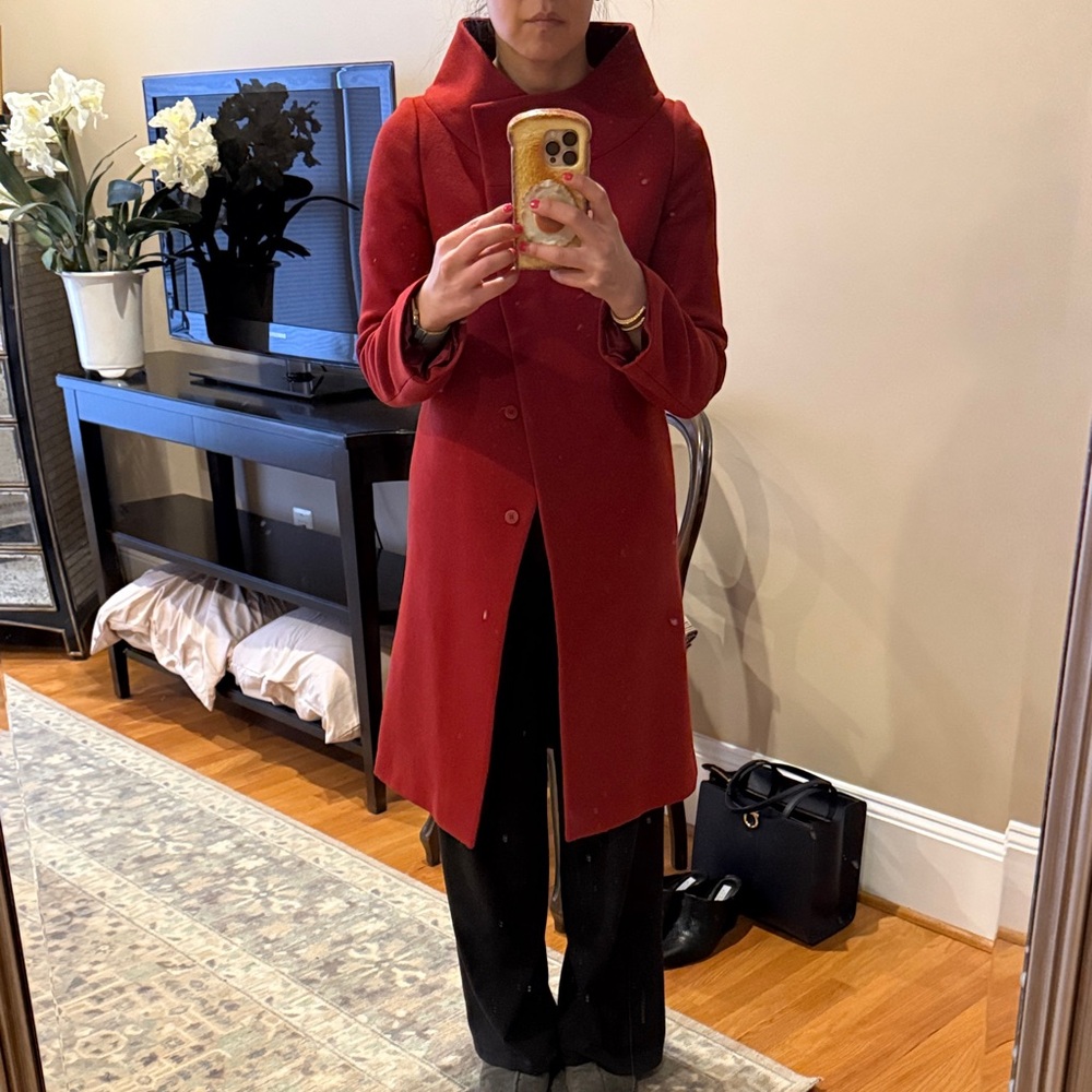 Elegant Red Women's Coat